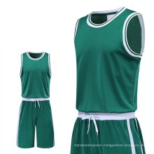 2020 Fashion Cheap Blank Basketball Uniform Team Set Custom Design Green Basketball Jersey Uniform